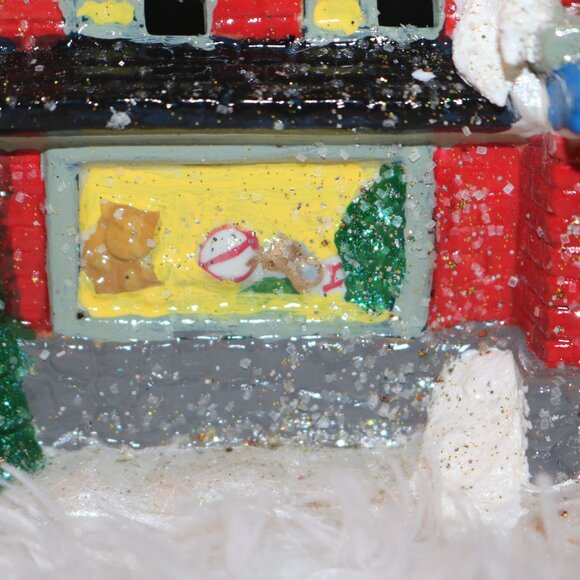 Christmas Village Toy Shop w/hole in base for light hand-painted beautiful - Picture 2 of 7